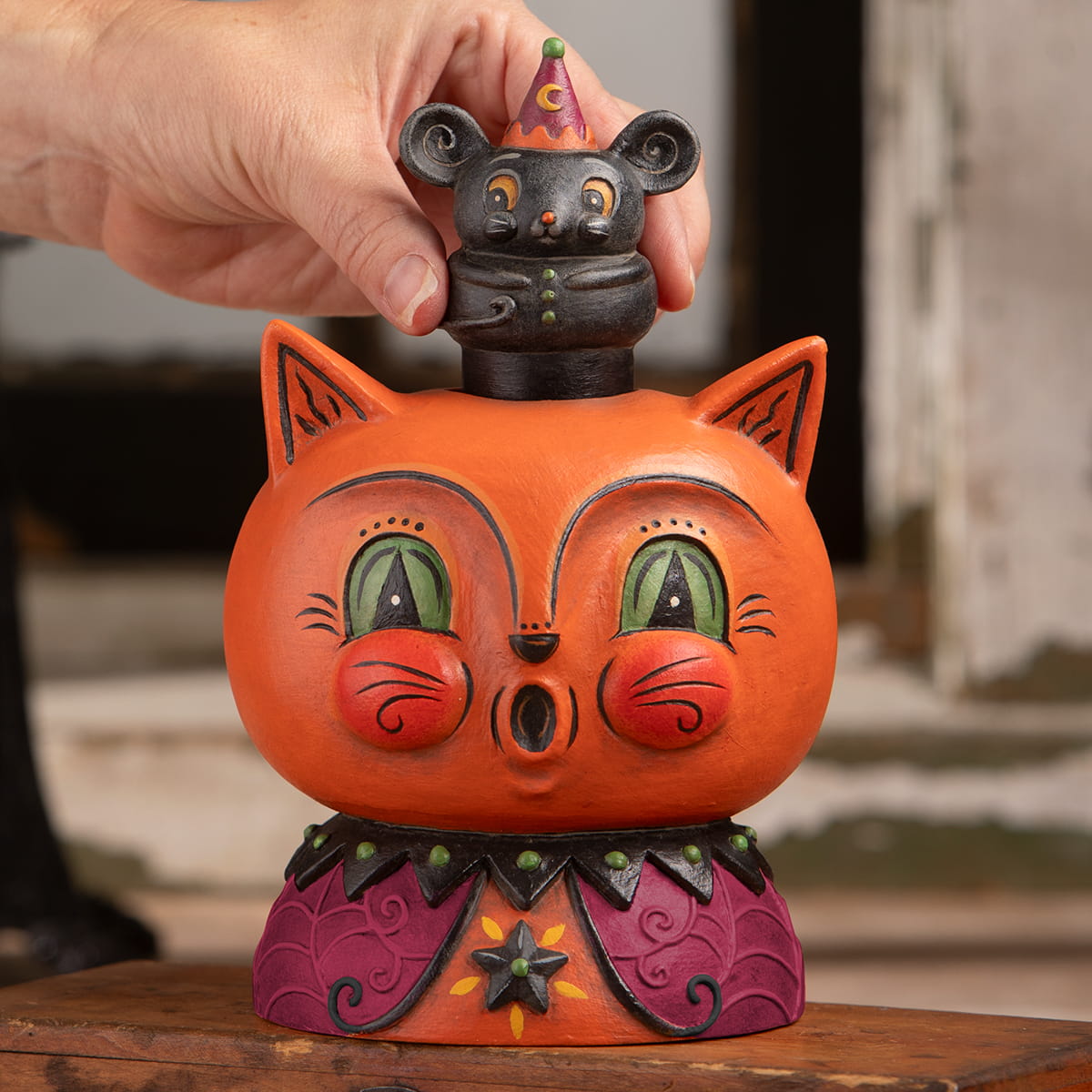 Copper Cat & Merlin Mouse by Johanna Parker for Bethany Lowe