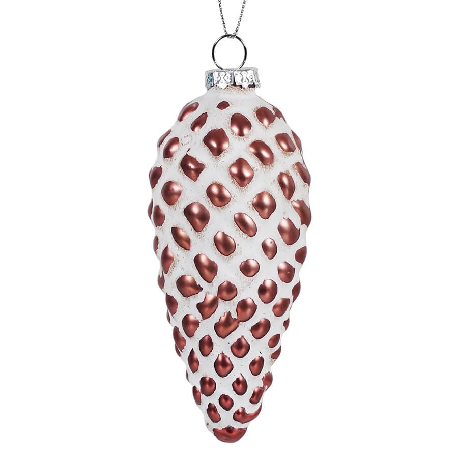 Copper Glass Pinecone Ornament - Ornaments