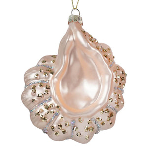 Coral Round Spiral Shell Ornament - Ornaments