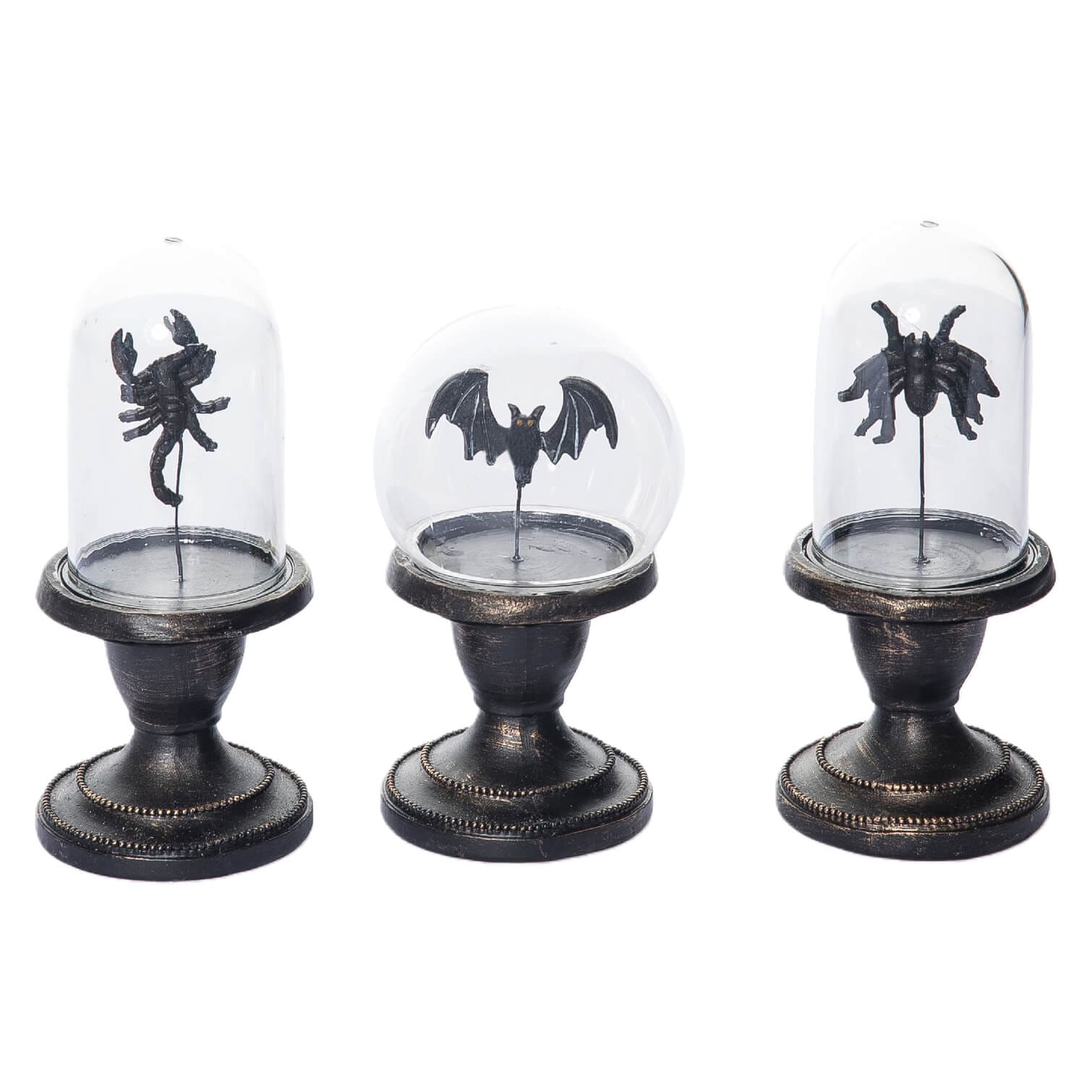 Creepy Cloche Resin Decor Set/3 - Halloween