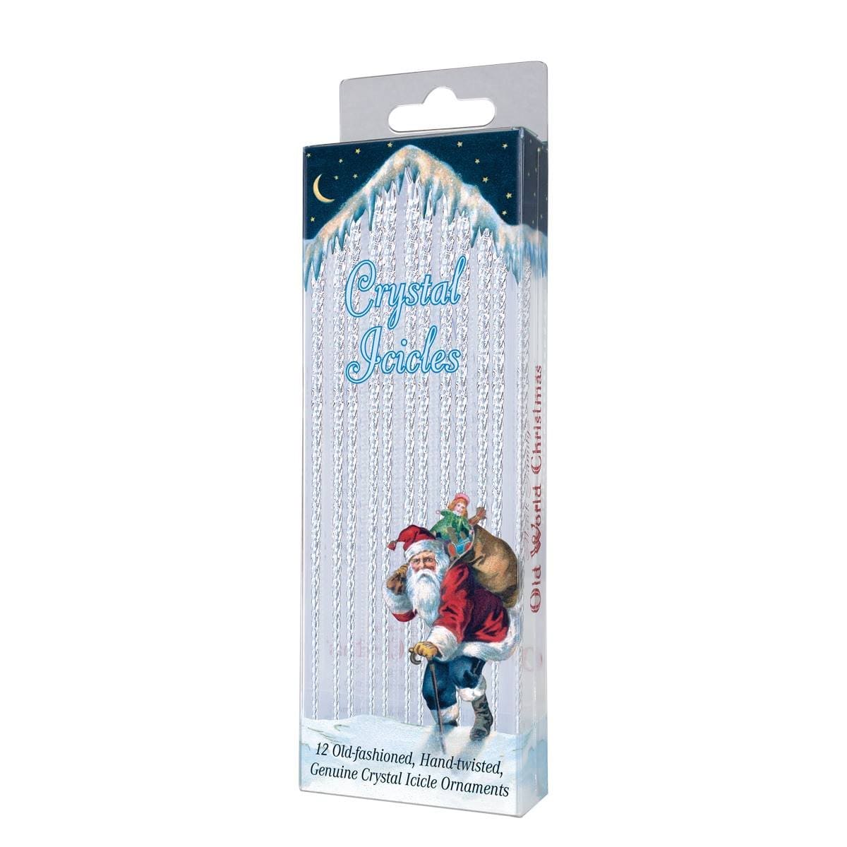 Crystal Christmas Icicle Ornaments Set/12