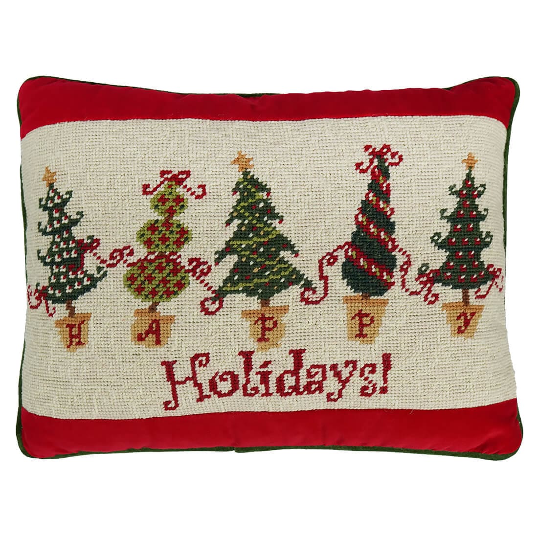 Dancing Tree Needlepoint Pillow