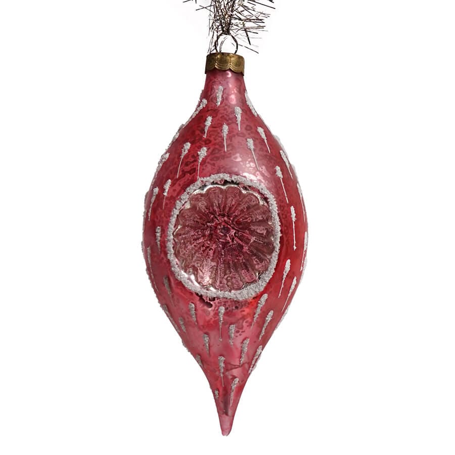 Dark Pink Victorian Indent Ornament