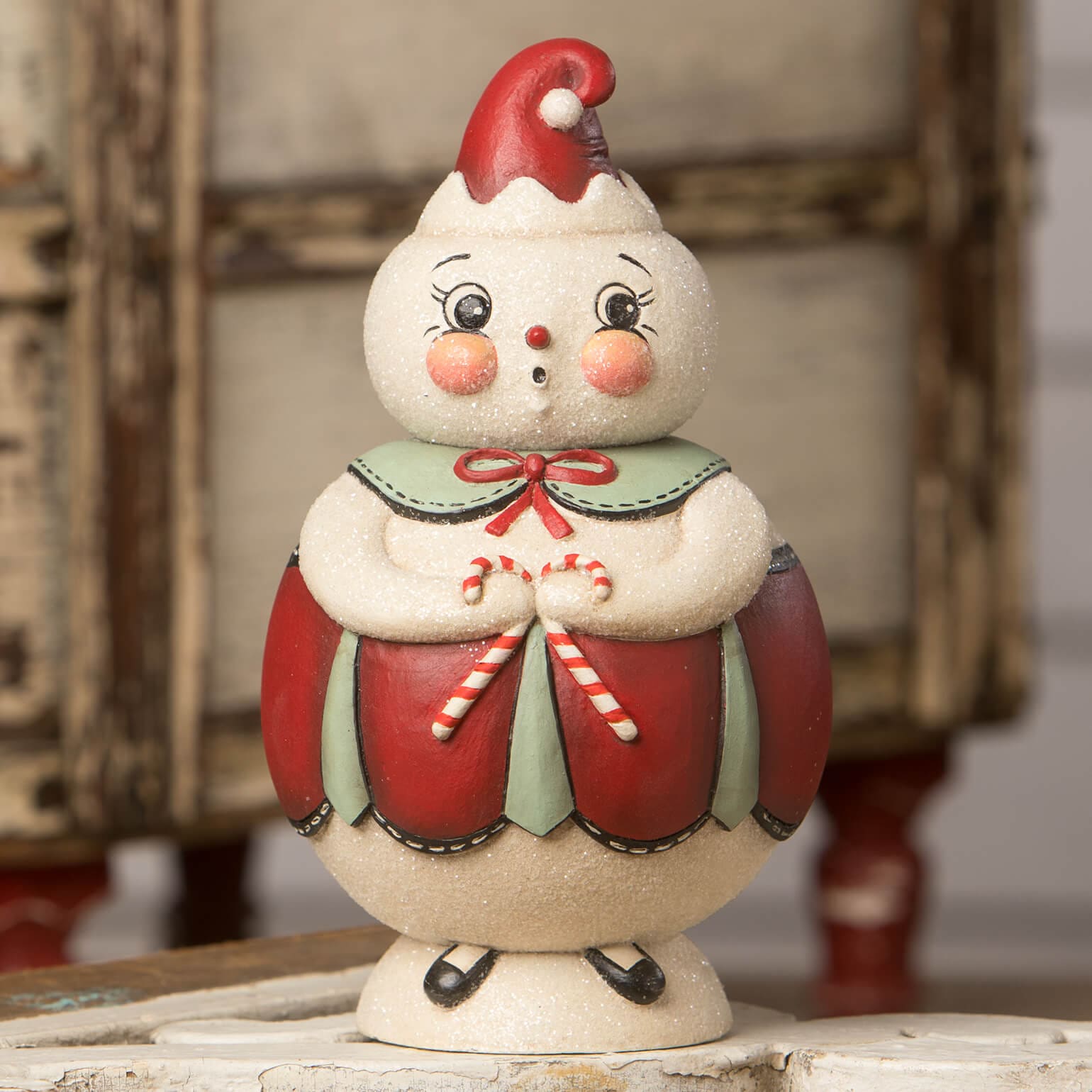 Double Cane Candice Jolly Jar - Christmas