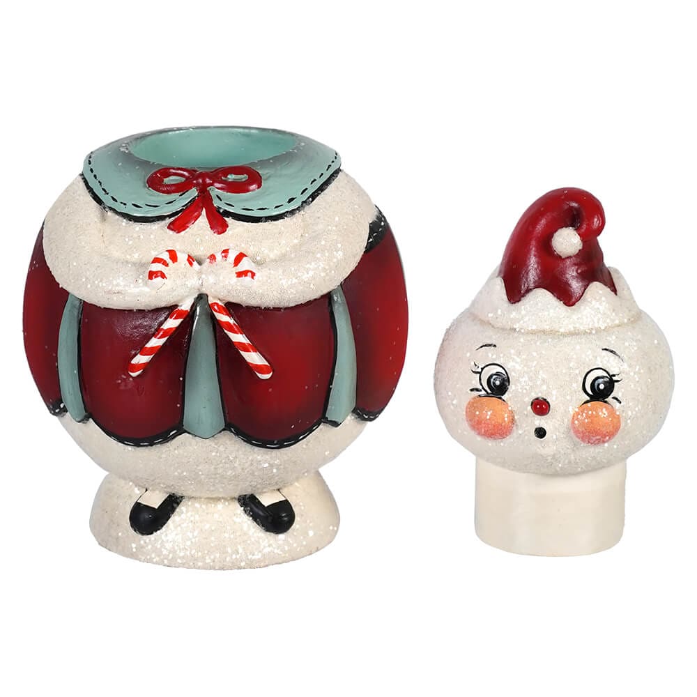 Double Cane Candice Jolly Jar - Christmas