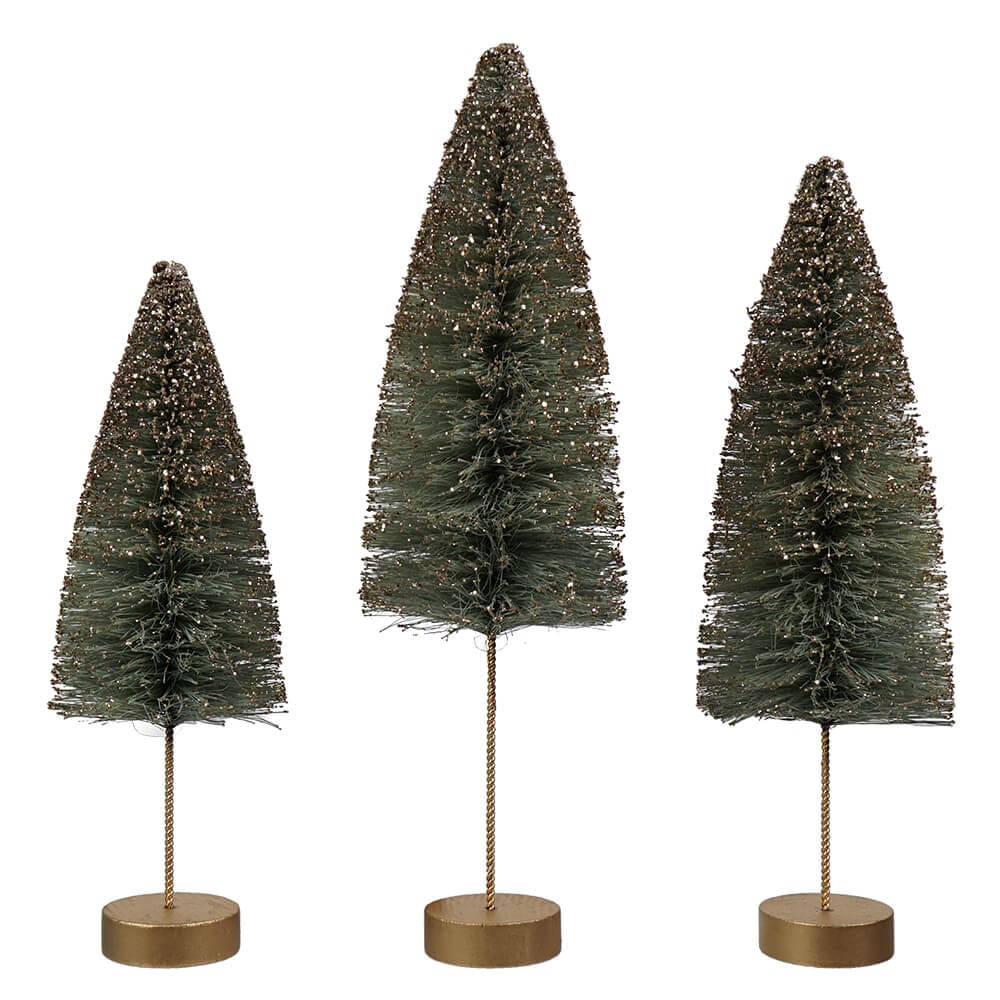 Dreams Of Sage Fall Bottle Brush Trees Set/3