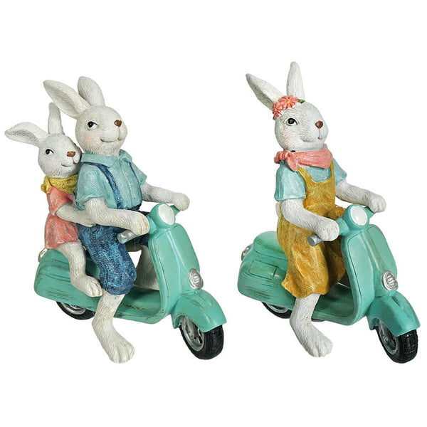 Purchases Easter Spring Bunny riding a vespa pillow set of 2