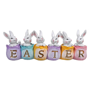 Easter Bunnies Nestled In Flowers - Easter