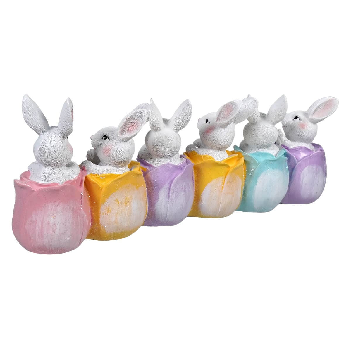 Easter Bunnies Nestled In Flowers - Easter