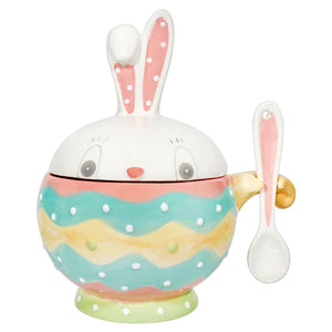 Easter Dottie Bowl with Spoon & Green Base