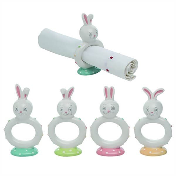 Easter Dottie Napkin Rings Set/4