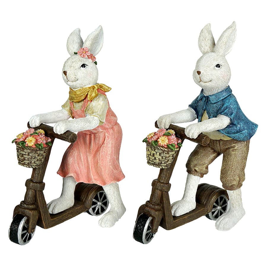 Easter Scooter Bunny Figures Set/2