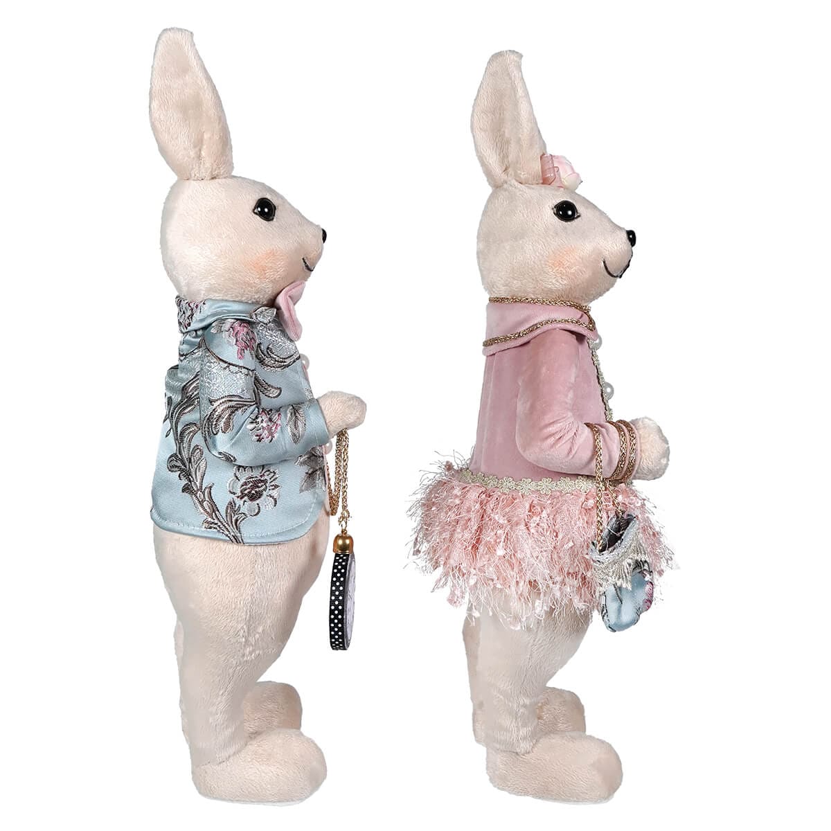 Elegant Dressed Bunny Couple Set/2 - Easter