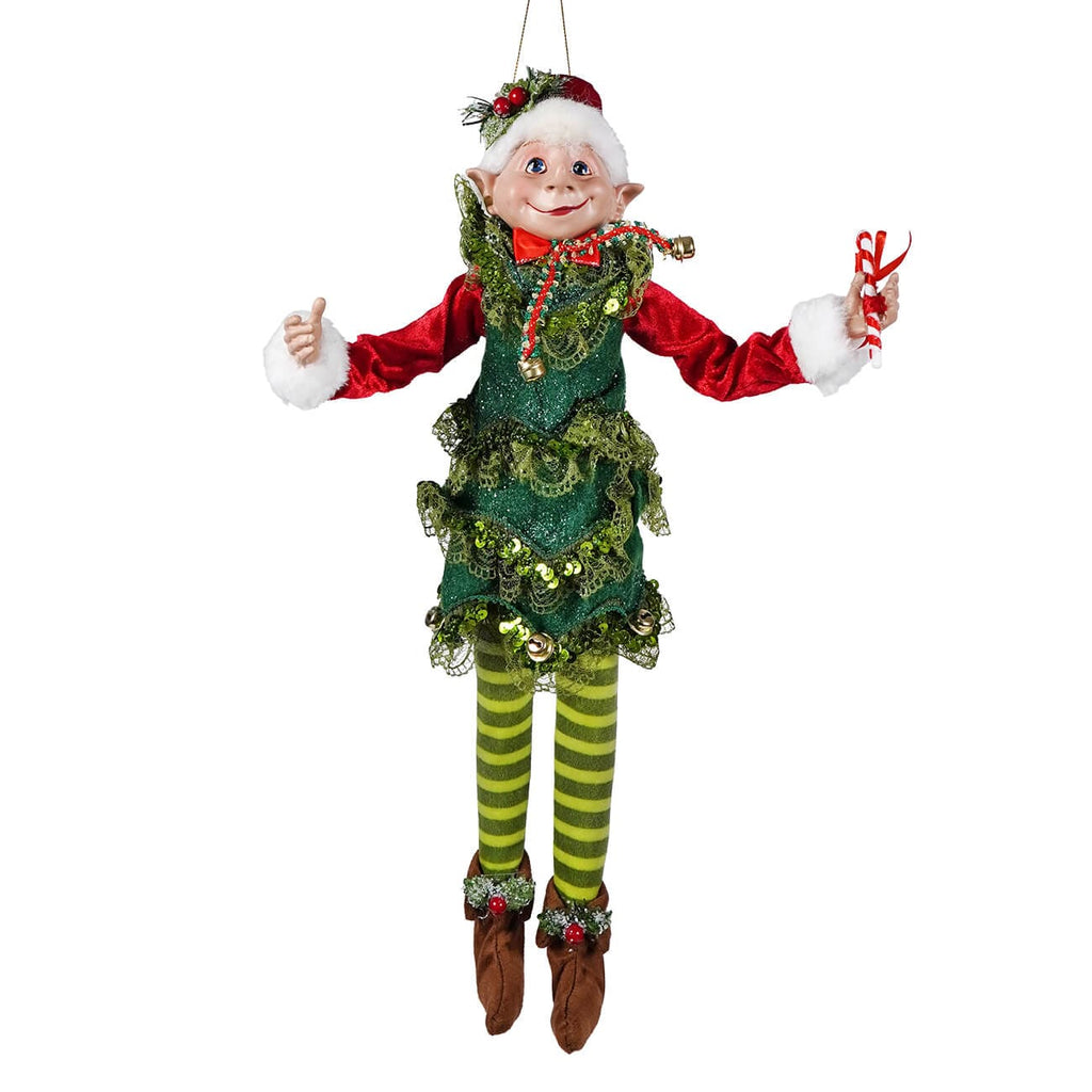 Christmas Fabric Elf Doll Folk Art Stuffed shops Doll