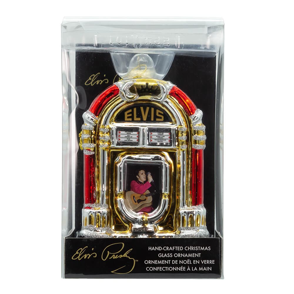 Elvis Presley® Glass Jukebox Ornament - Ornaments