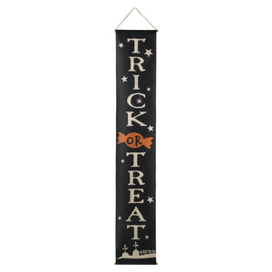 Fabric Trick Or Treat Hanging Banner - Halloween