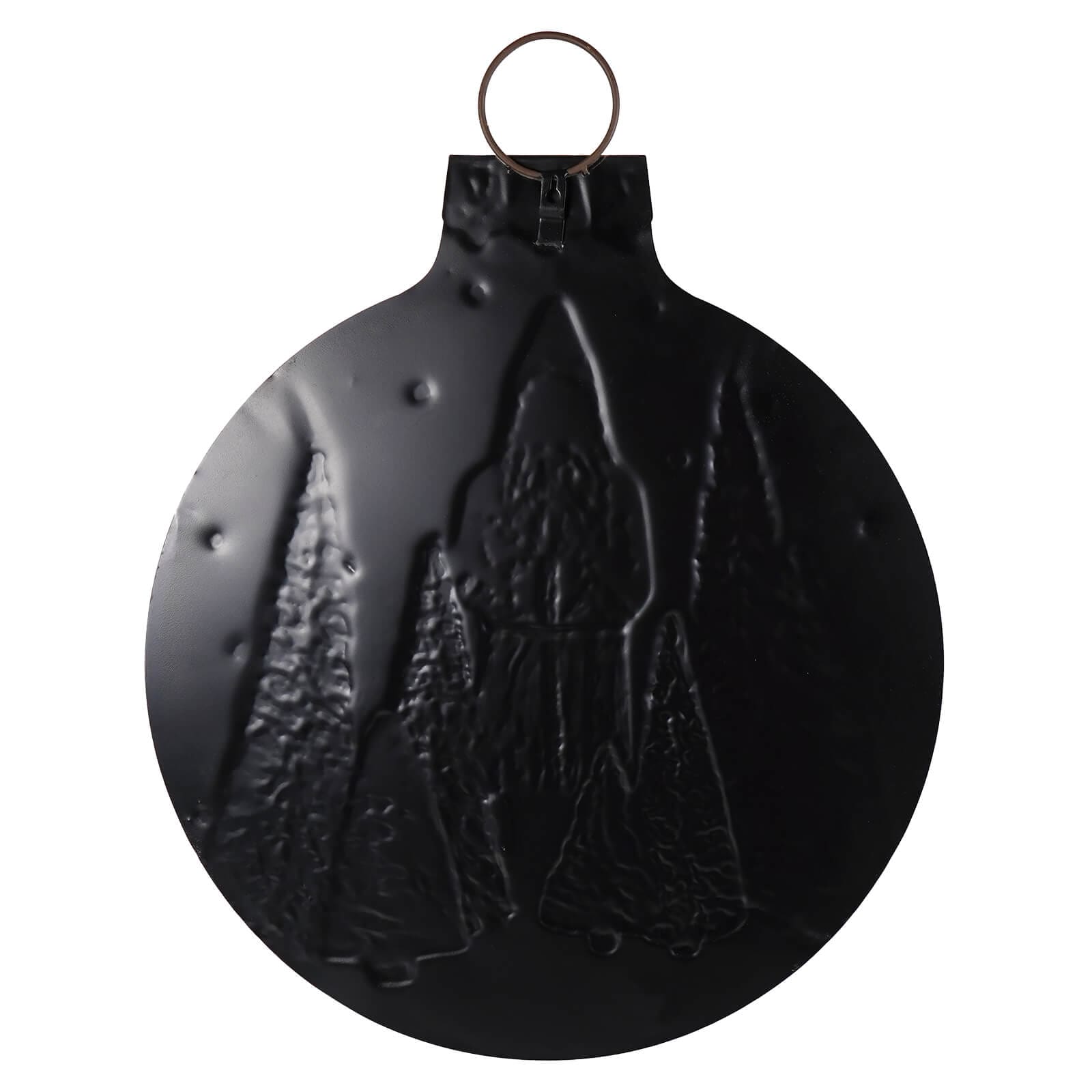 Faded Santa on Ornament Hanging Sign - Christmas