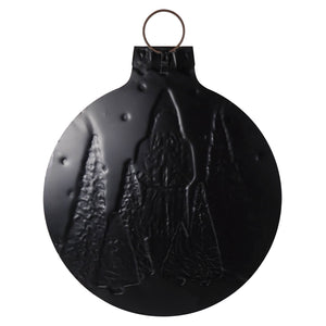 Faded Santa on Ornament Hanging Sign - Christmas