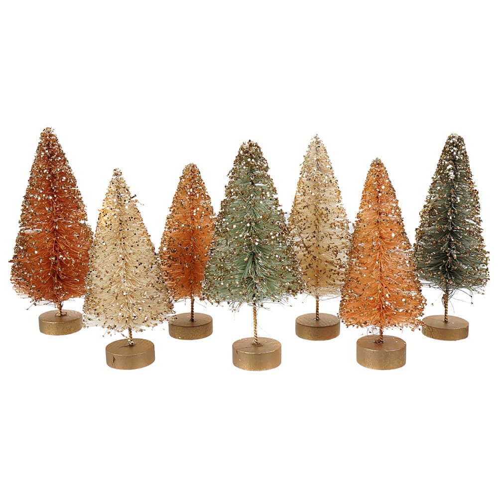 Fall In Love Mini Bottle Brush Trees Set/7