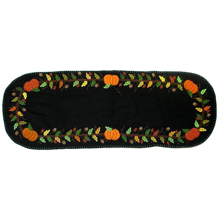 Fall Pumpkins Garland Table Runner