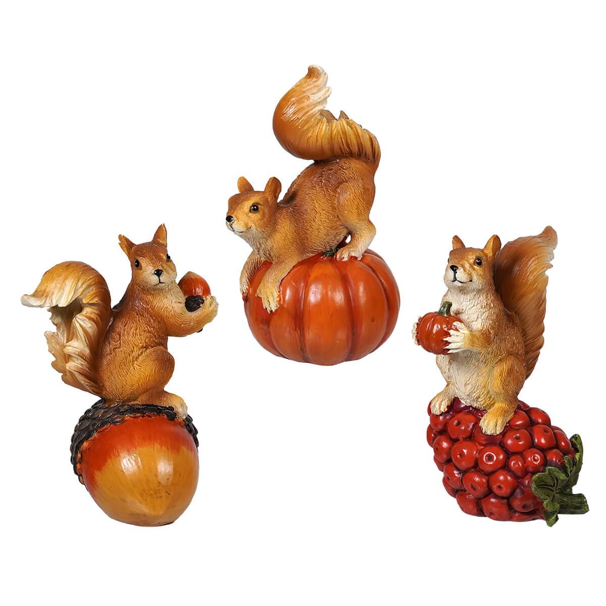 Feisty Harvest Squirrels Set/3 - Thanksgiving