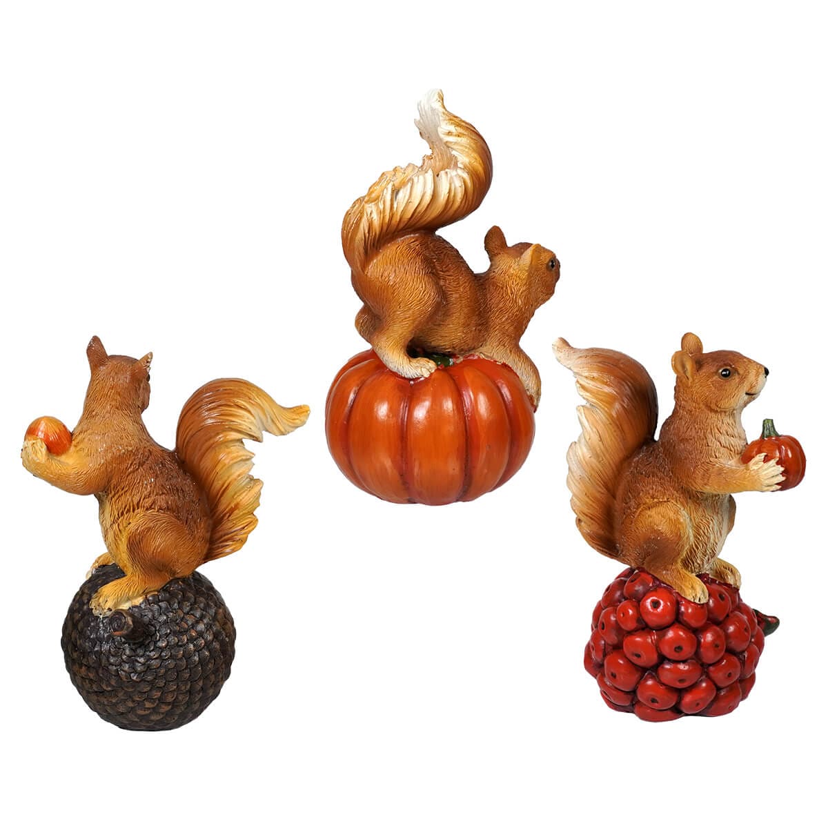 Feisty Harvest Squirrels Set/3 - Thanksgiving