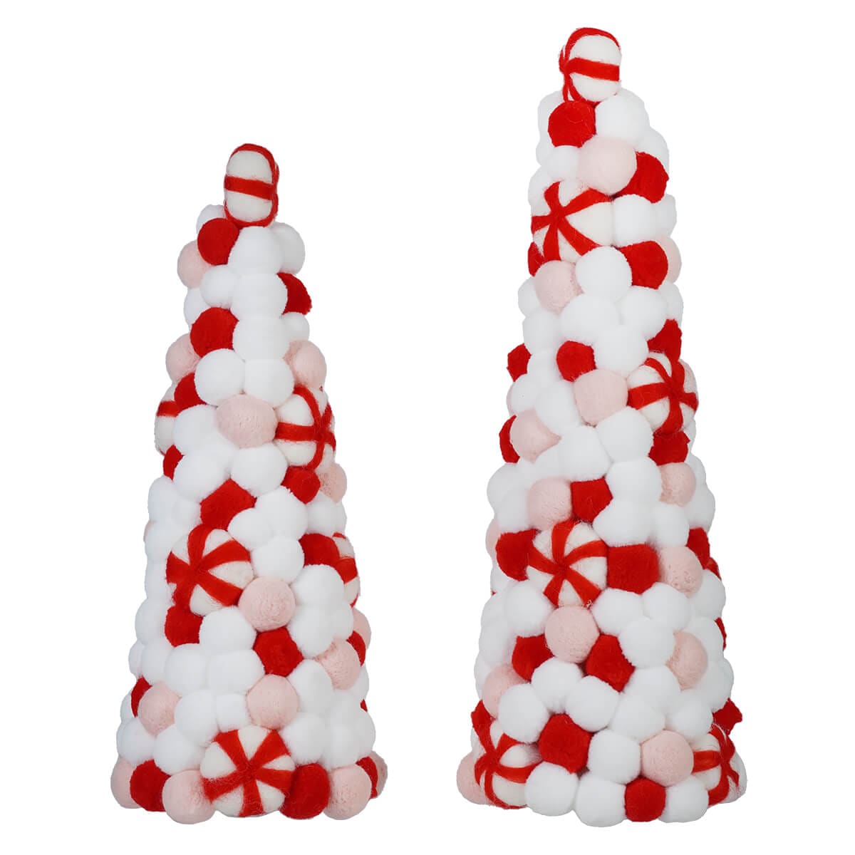 Felt Peppermint Trees Set/2 - Christmas