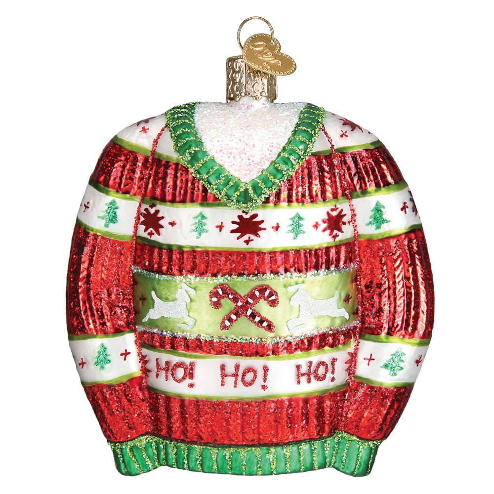 Festive Christmas Sweater Ornament by Old World Christmas Traditions