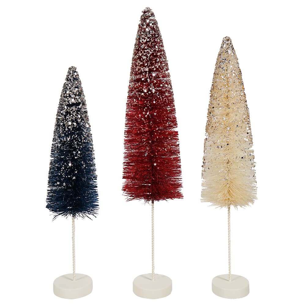 Firework Bottle Brush Trees Set/3