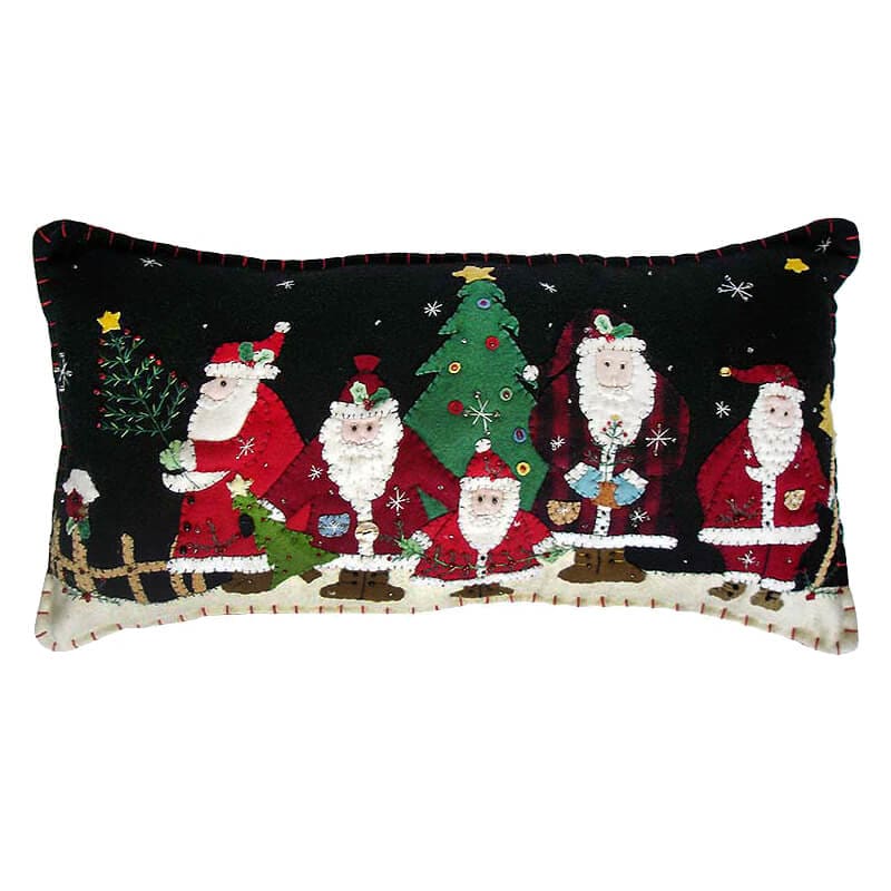 Five Santas Pillow