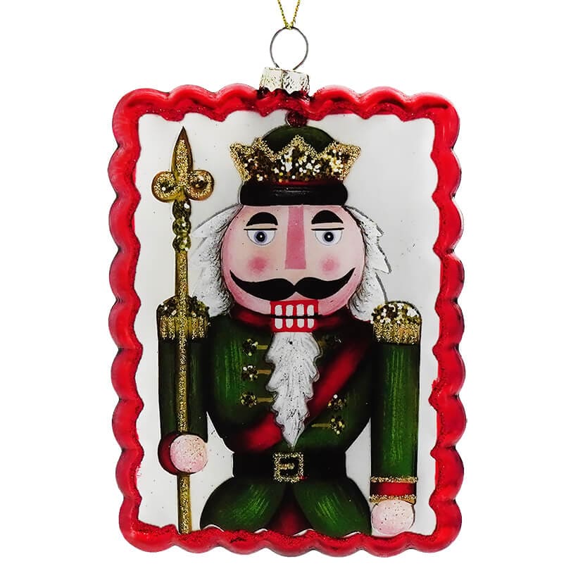 Flat Green Nutcracker Ornament