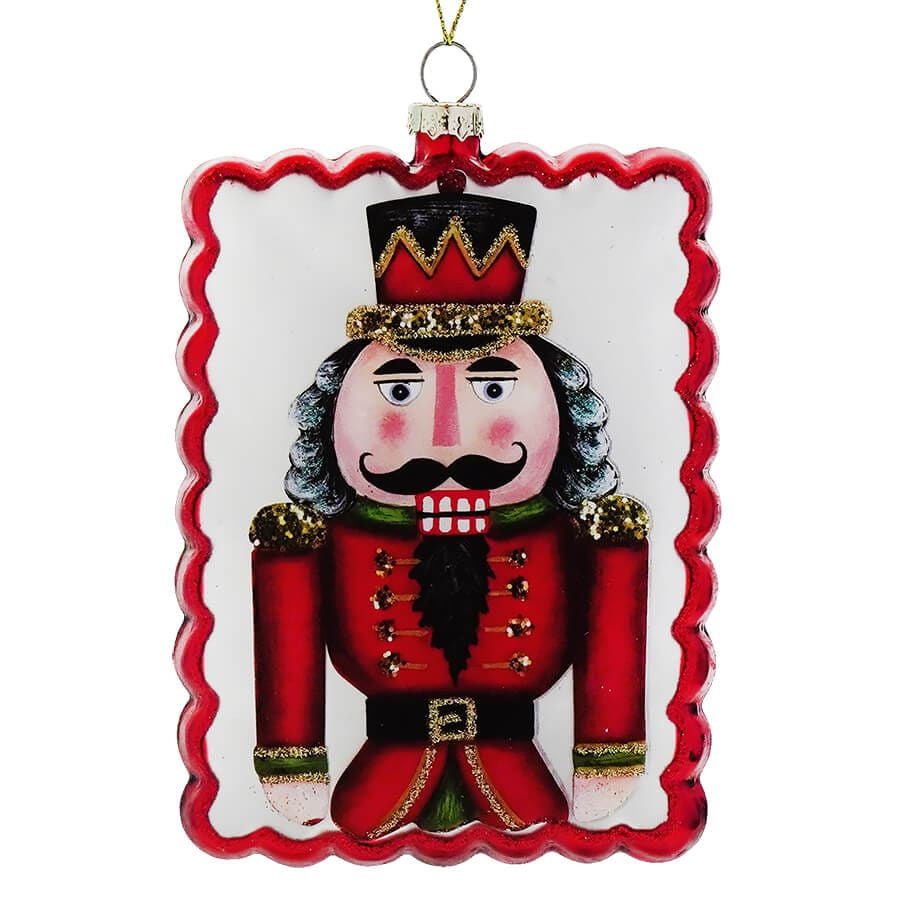 Flat Red Nutcracker Ornament