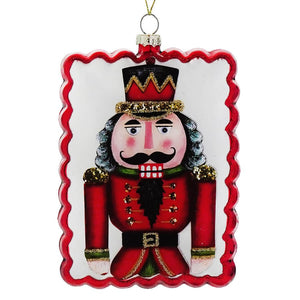 Flat Red Nutcracker Ornament