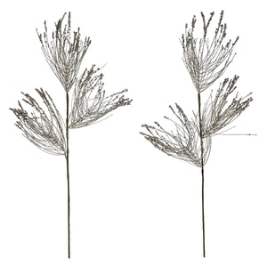 Floral Silver Sequins Picks Set/2