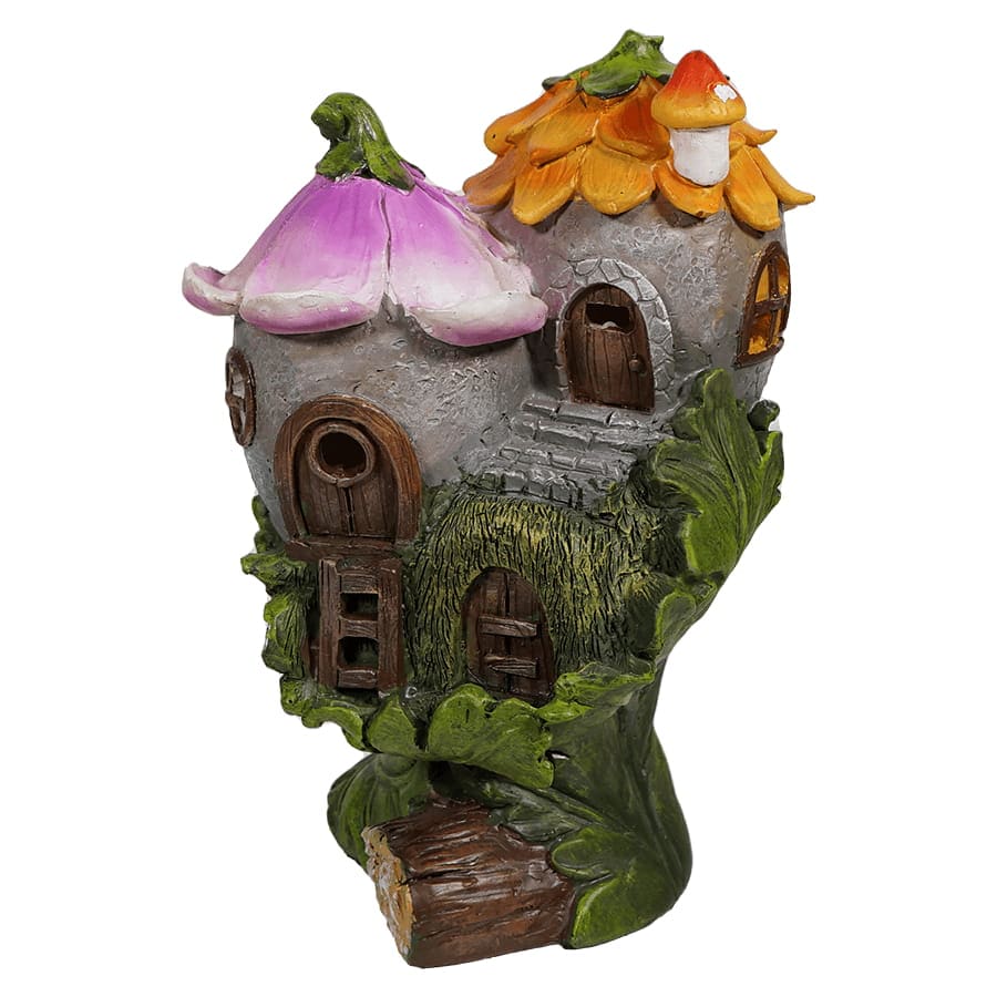 Floral Solar Lighted Fairy Home