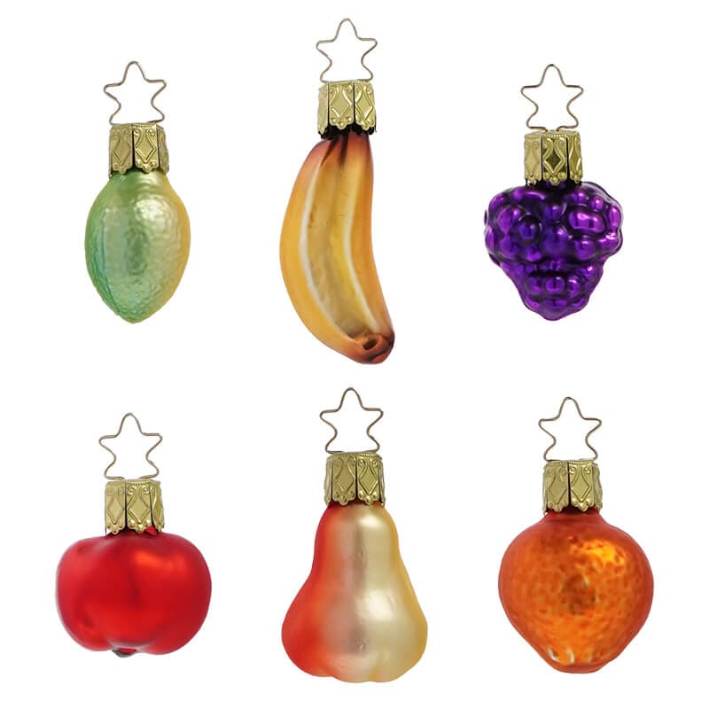 Fruit Bowl Ornaments  Set/6