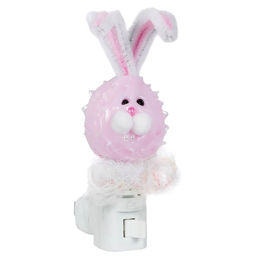 Furry Pink Bunny Nightlight Friend