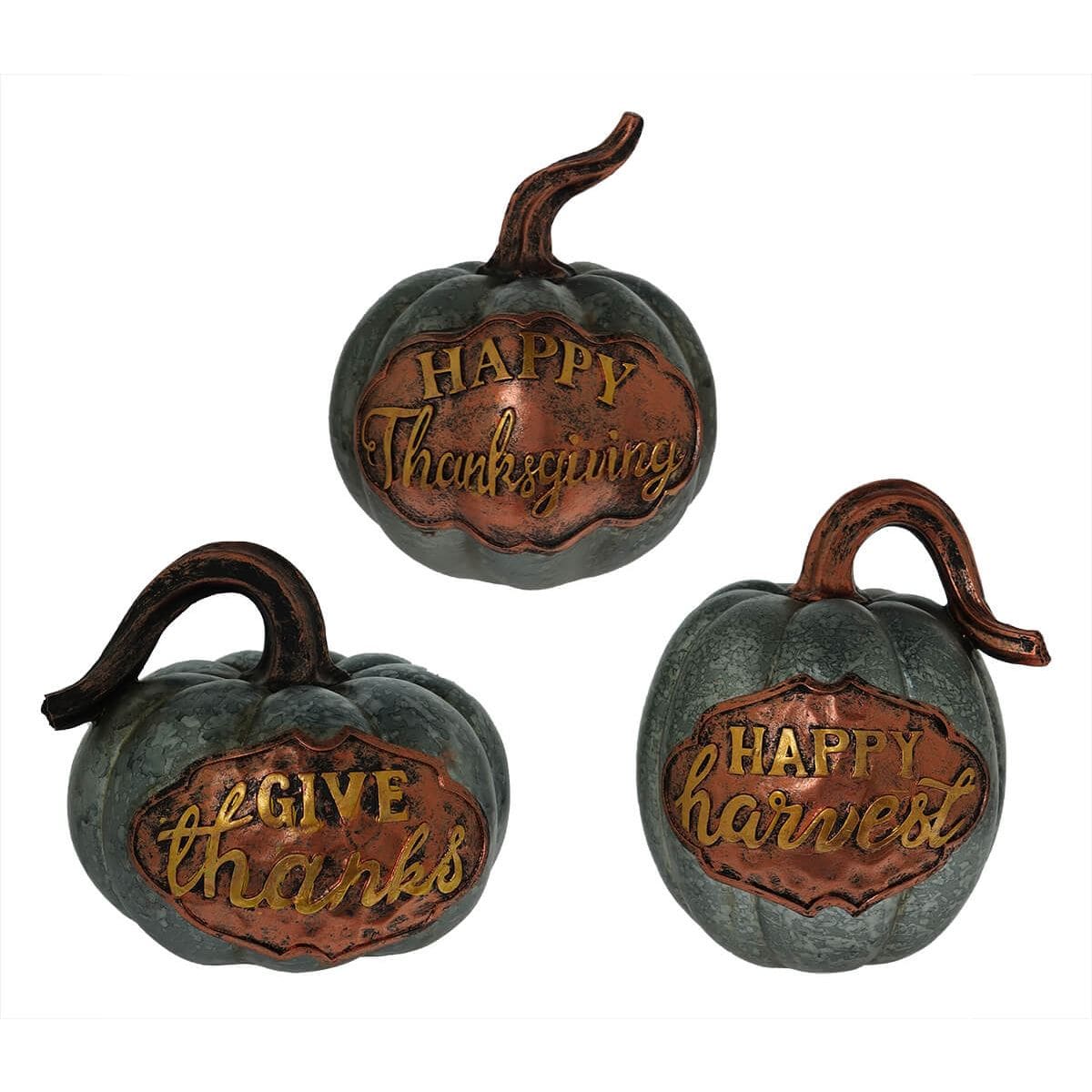 Galvanized Harvest Pumpkins Set/3