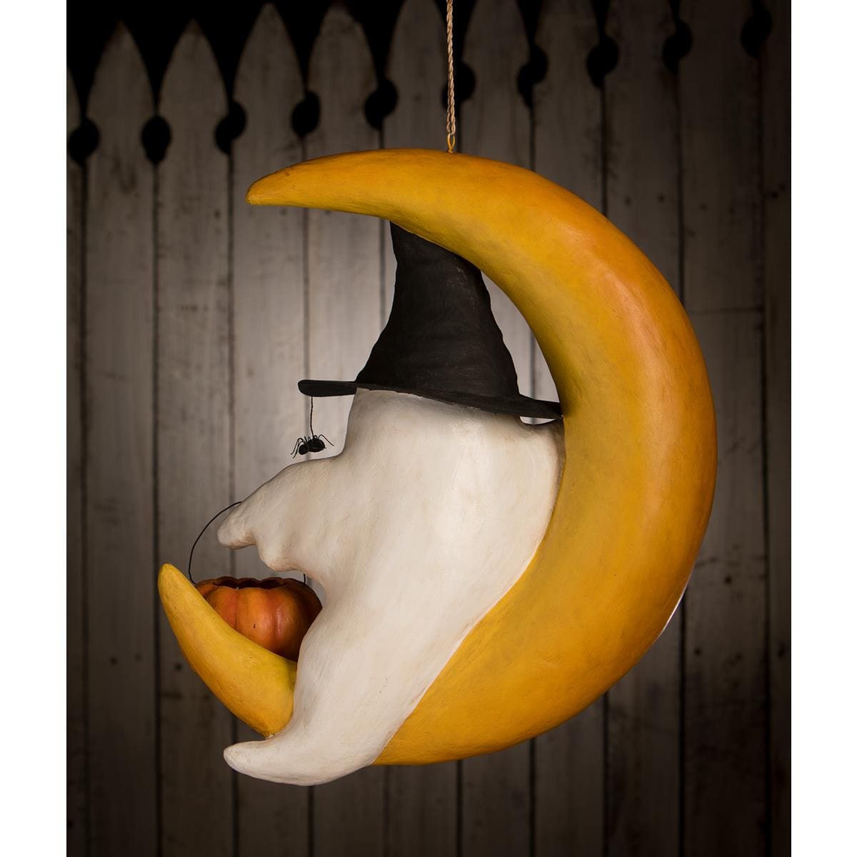 Ghoulish Moon Paper Mache - Halloween