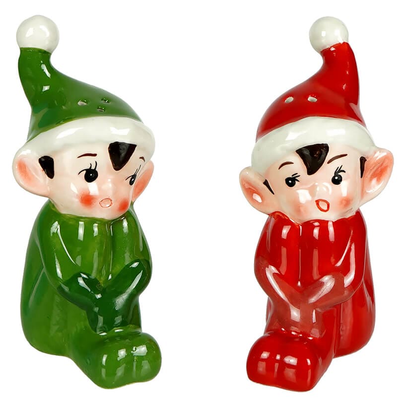 Gift Boxed Elf Salt & Pepper Shakers Set/2