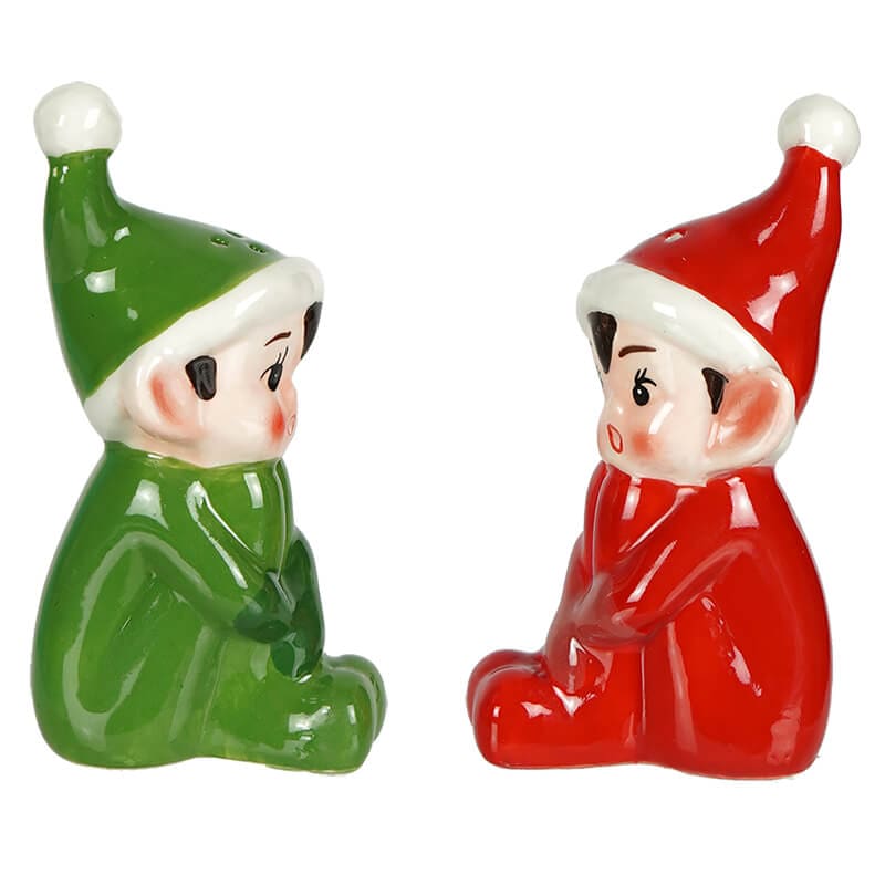 Gift Boxed Elf Salt & Pepper Shakers Set/2