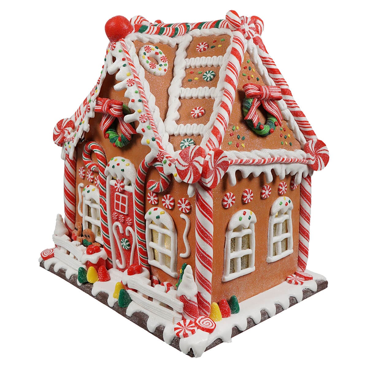 Gingerbread Junction House With LED Lights