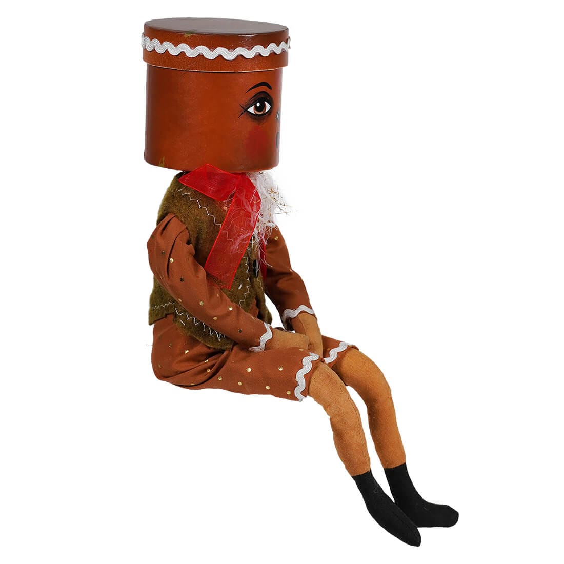 Gionni Gingerbread Box Head Doll - Christmas