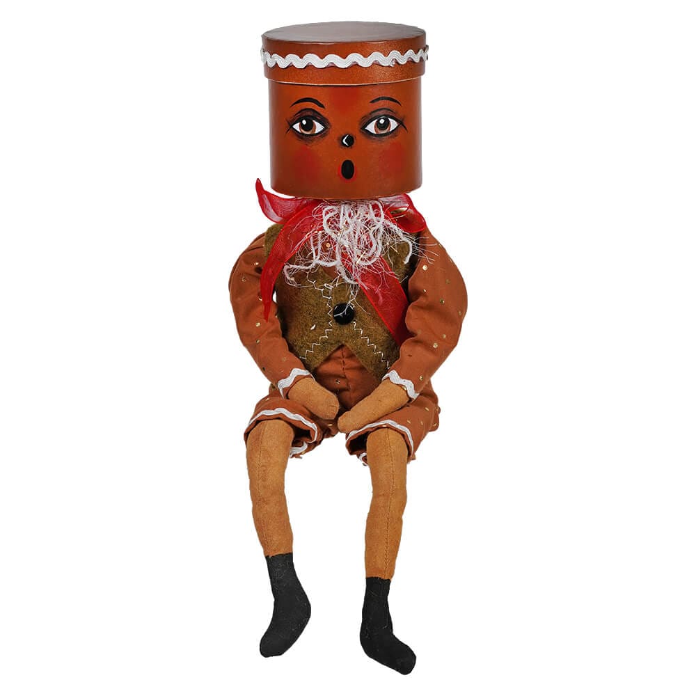 Gionni Gingerbread Box Head Doll - Christmas