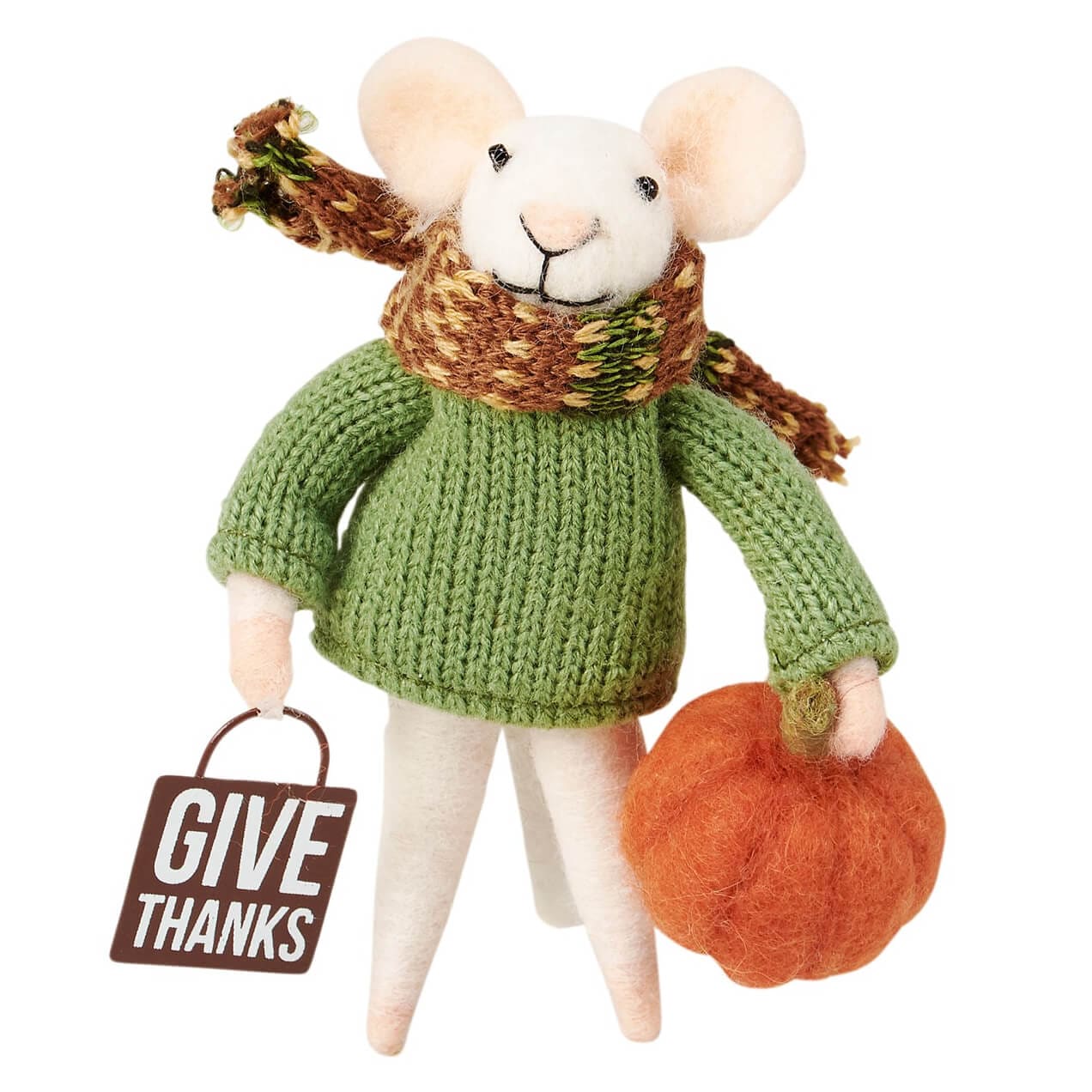 Give Thanks Mouse Critter Ornament - Ornaments