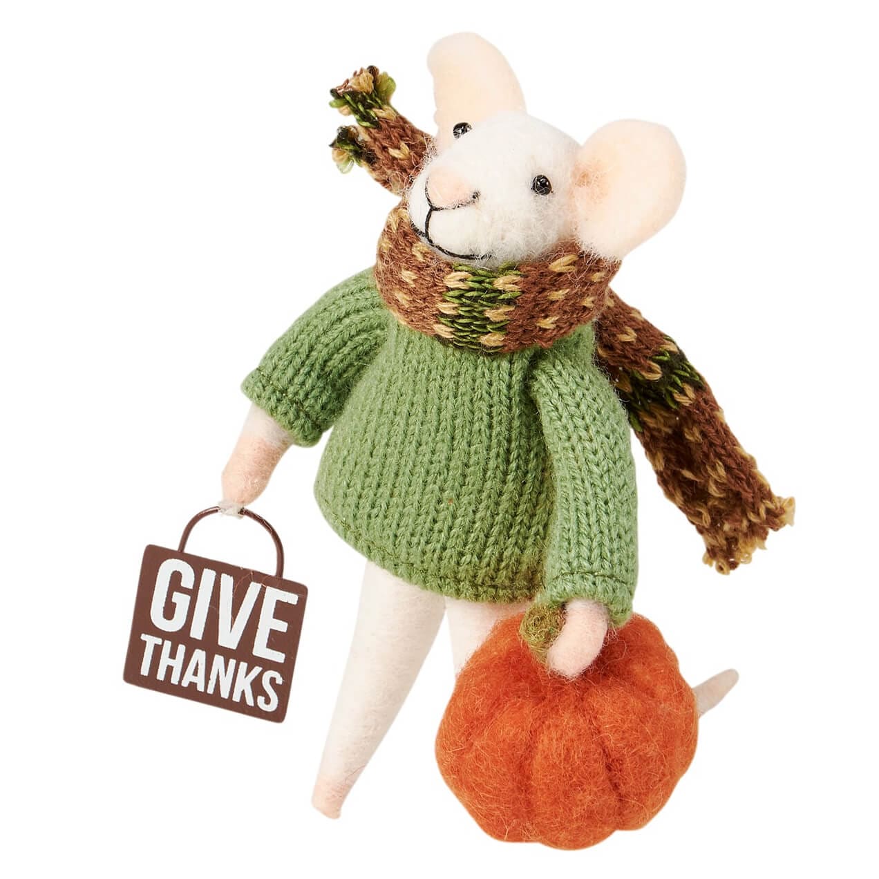 Give Thanks Mouse Critter Ornament - Ornaments