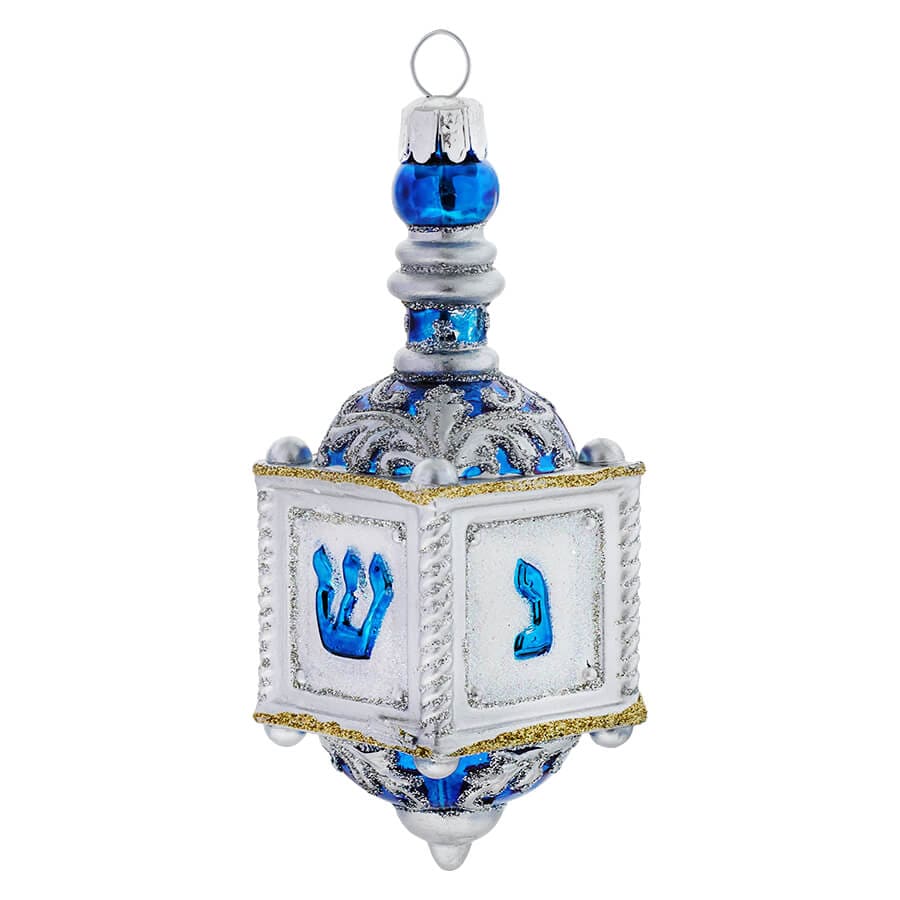 Glass Boxed Dreidel Ornament