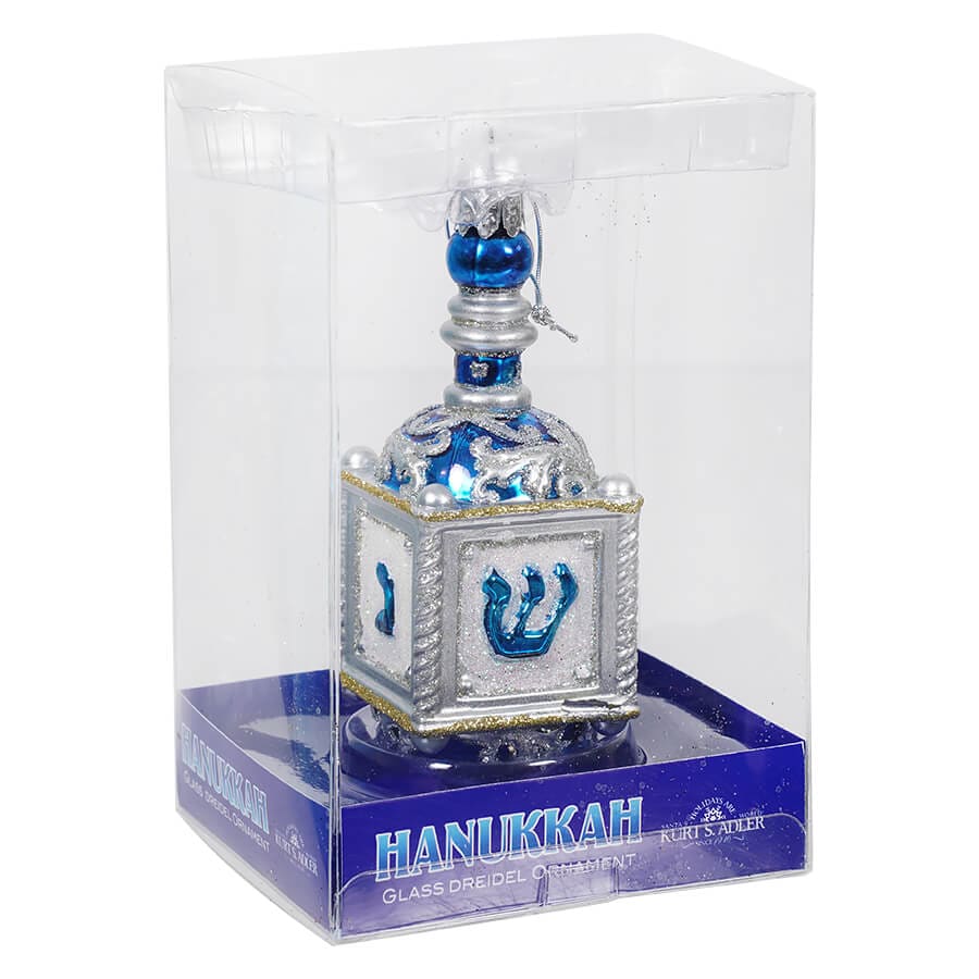 Glass Boxed Dreidel Ornament