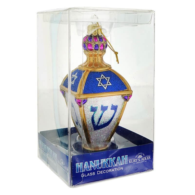 Glass Hanukkah Dreidel Ornament