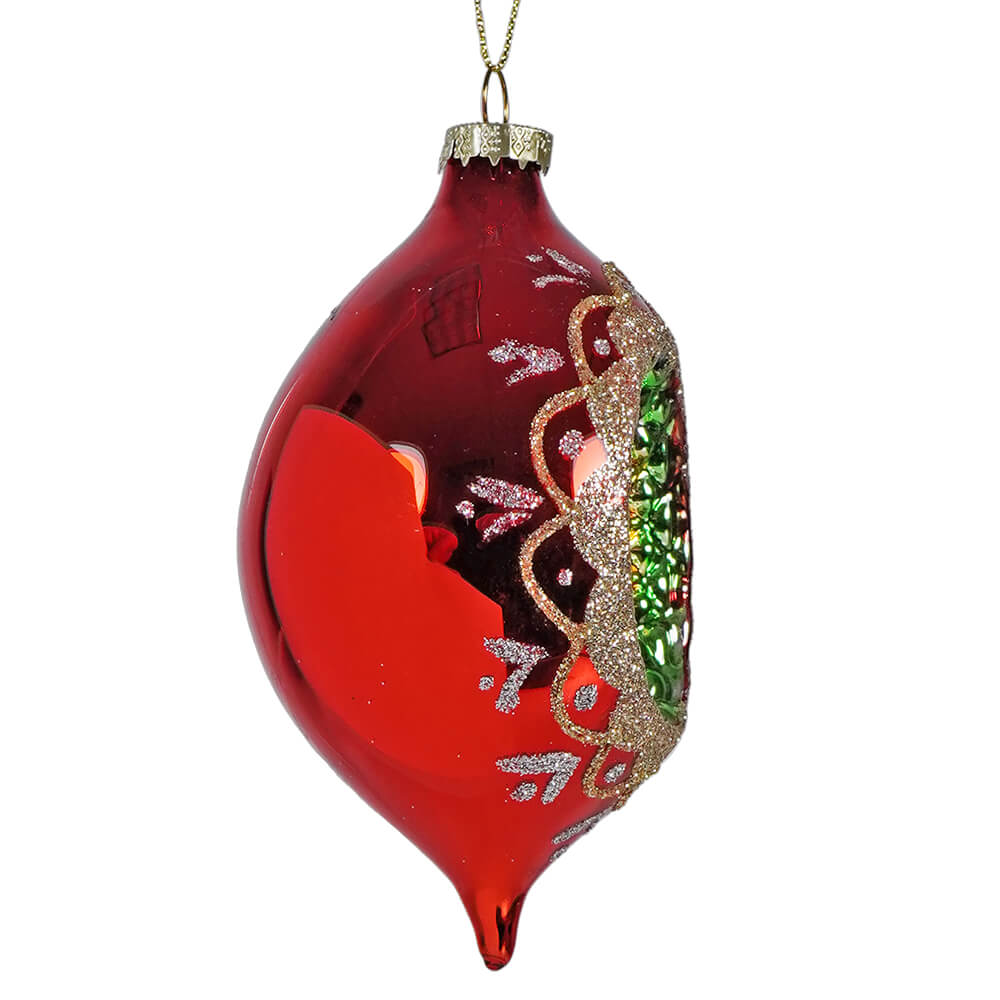 Red Reflector Finial Christmas Tree Ornament by Regency International ...